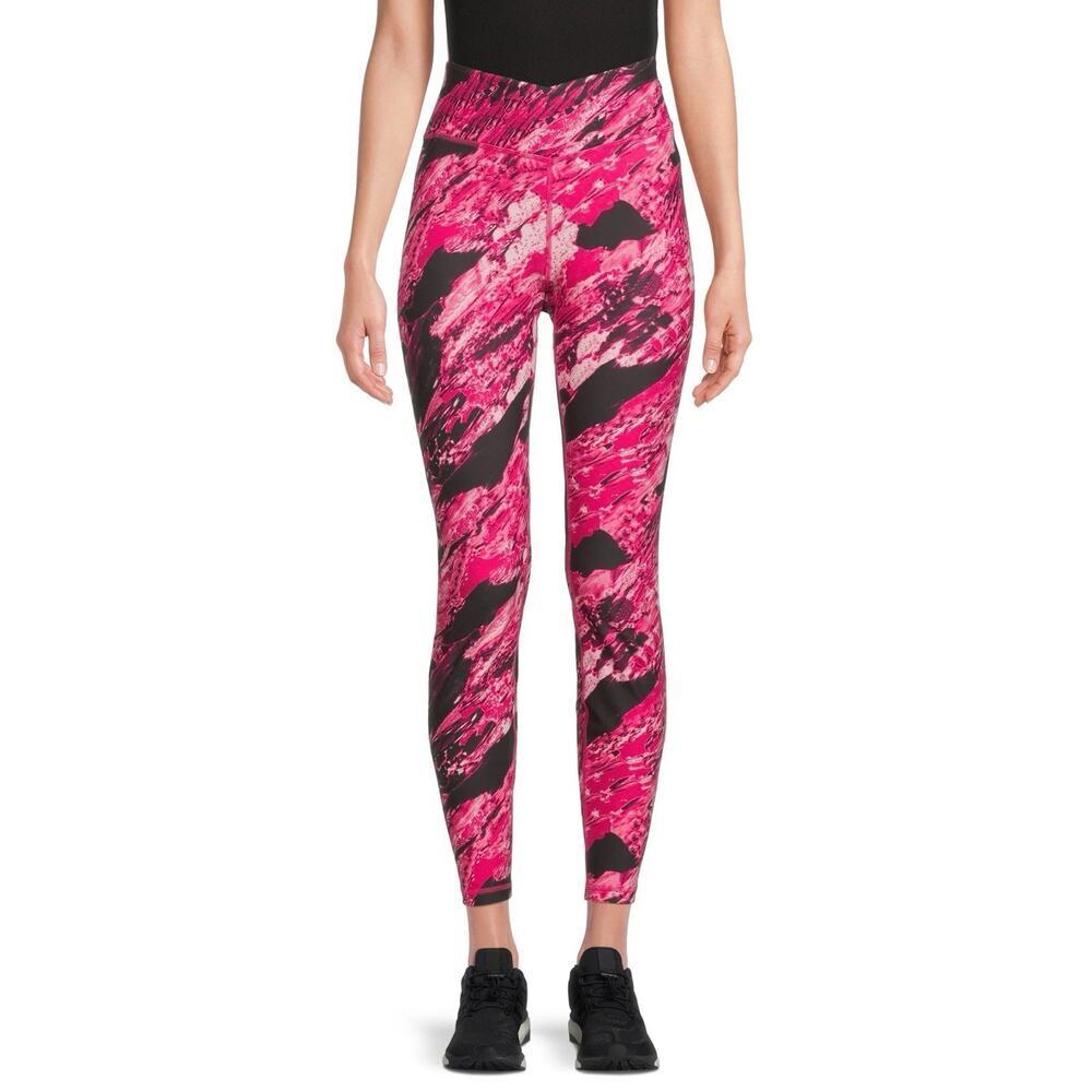 Athletic Works Leggings XS Pink Printed High Waist Full Length Athletic Workout